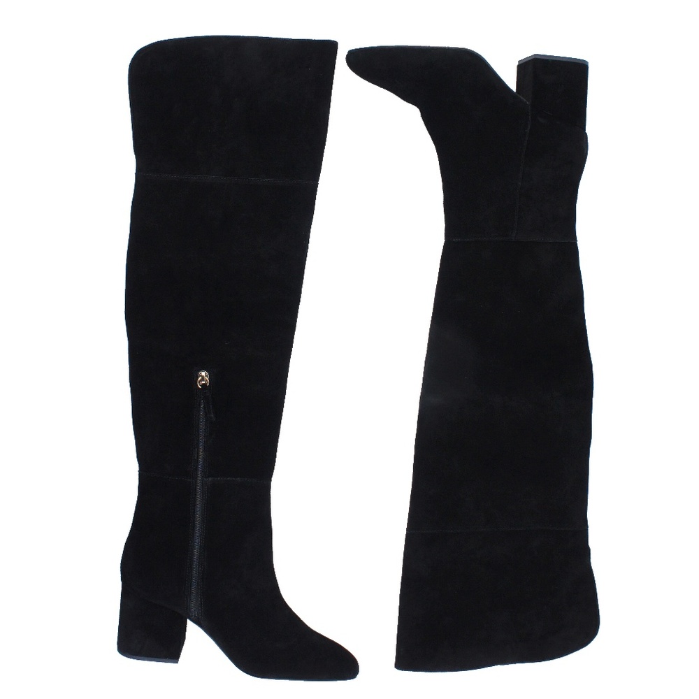 New JCREW Sadie Over-the-knee Boots Black Suede - Picture 2 of 3